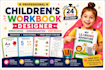 design children workbook, worksheet, interactive educational workbook, KDP book