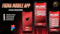 do mobile ui, figma app design and website ui ux design