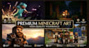 make cinematic minecraft thumbnail and 3d render art