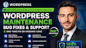 do wordpress maintenance, care for your website wordpress bug fix and support