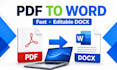 convert PDF to editable word with 100 percent accuracy