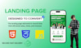 create a high converting HTML landing page for your product