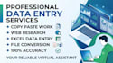 do accurate copy paste, data entry and excel work