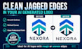 clean jagged edges in your ai generated logo
