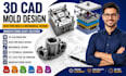 create 3d injection mold and tooling cad models for manufacturing