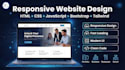 design a responsive website using HTML, CSS, and bootstrap