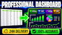 professional excel dashboard with KPI charts and reports