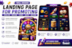 make a professional spin wheel landing page for mini game
