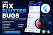 fix flutter bugs, firebase issues, API integration and app crashes