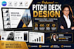 design pitch deck template, presentation slides canva editable for business