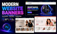 design modern website banner design