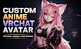 create custom anime vrchat avatars with texturing rigging and face tracking