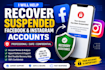help recover suspended facebook and instagram accounts