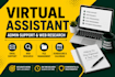 be your virtual assistant for admin support and web research