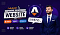 develop responsive, seo optimized website using astro js, next js and react js