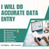 do accurate data entry, copy typing, excel and web research