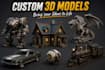 create custom 3d models for games, products and 3d printing