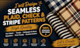 design seamless plaid check and stripe patterns