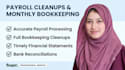 do payroll cleanups and monthly bookkeeping