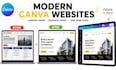 design canva website, one page website, landing page and responsive website