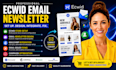set up ecwid email newsletter email template design mailchimp integration fixing