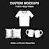 create realistic tshirt mug pillow mockups for your brand