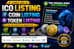 do ico listing, coin listing and token listing on top crypto websites