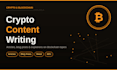 write cryptocurrency articles or blog posts