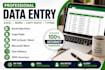 do accurate data entry, excel, word, copy paste and typing