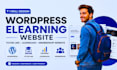 design wordpress elearning website tutor lms learndash and membership website