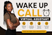 wake up call virtual assistant wake up administrative support personal VA