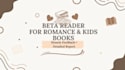 beta read your novel and give detailed feedback on plot and characters