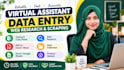 do vietual assistant, copy paste and PDF conversion