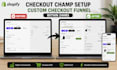 setup shopify checkout champ payment issue custom checkout funnel within 24hrs