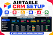 setup airtable CRM database and automation