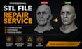 do stl file repair custom modification 3d printing, 3d model