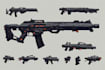 make creative concept art of weapons and item