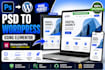 convert PSD to wordpress using elementor