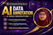 do ai video description, captioning, and data annotation