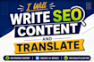 write SEO content and translate