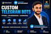 develop a custom telegram bot