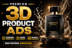 create cinematic 3d food and beverage commercial ads