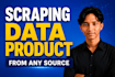 scrape product data from website and ecommerce store