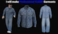 create 3d garment design in clo3d and marvelous designer
