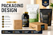 design amazon packaging, mylar bag, coffee pouch, kraft box, gift box design