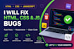 fix HTML CSS javascript bugs