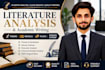provide professional literature analysis