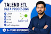 process XML json CSV excel files using talend etl