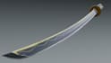 stylized katana with texture