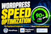 optimize wordpress speed and fix google pagespeed insights to 90 plus